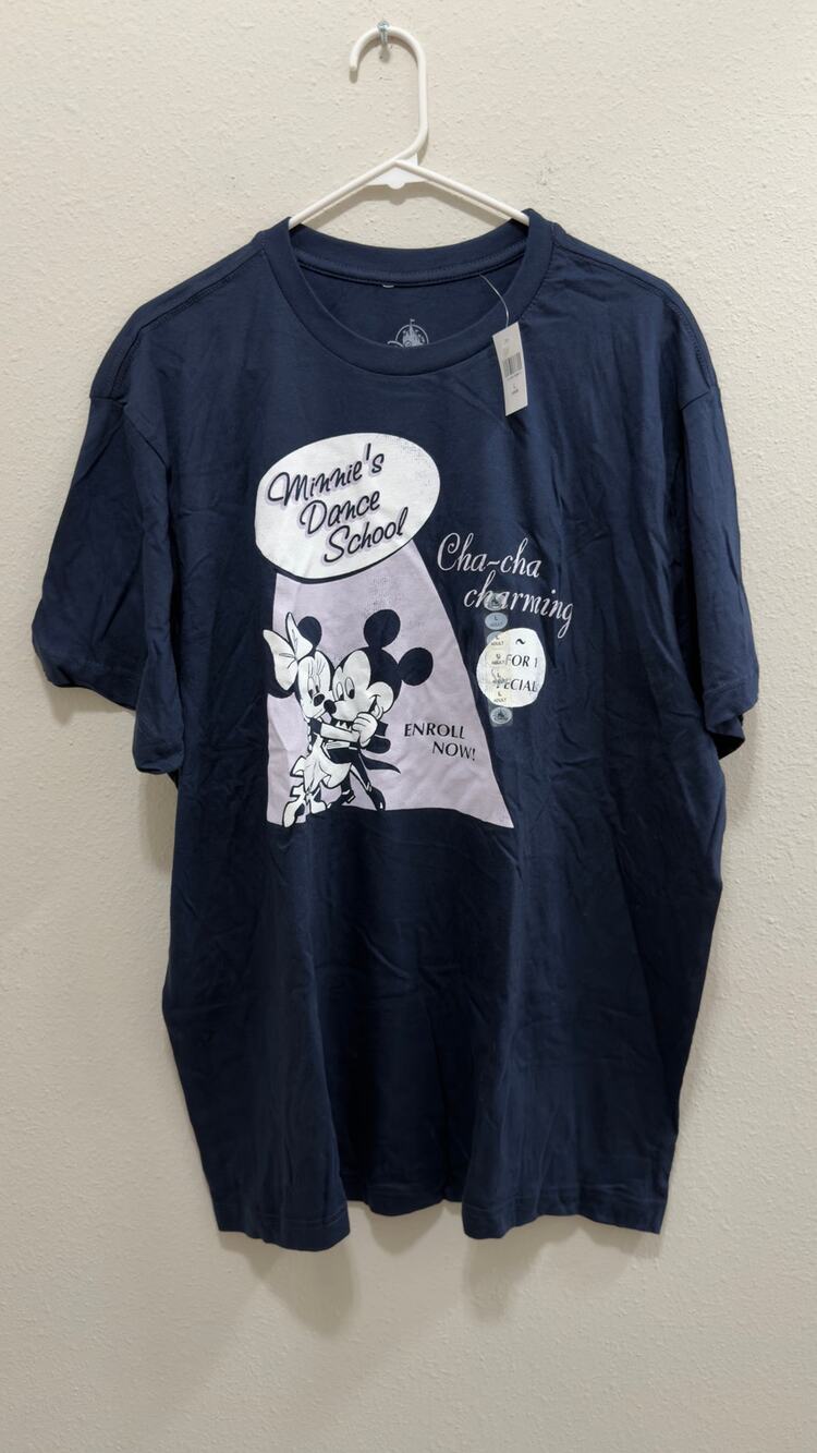 NWT Disney Parks Minnie's Dance School Retro Tee Adults Large